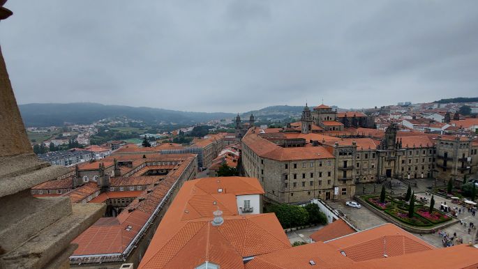 Santiago de Compostela, kilátás a katedrális tornyából