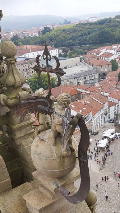 Santiago de Compostela, kilátás a katedrális tornyából