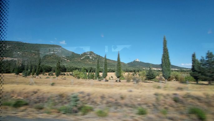 El Camino - Francia út, tájkép a buszból fotózva
