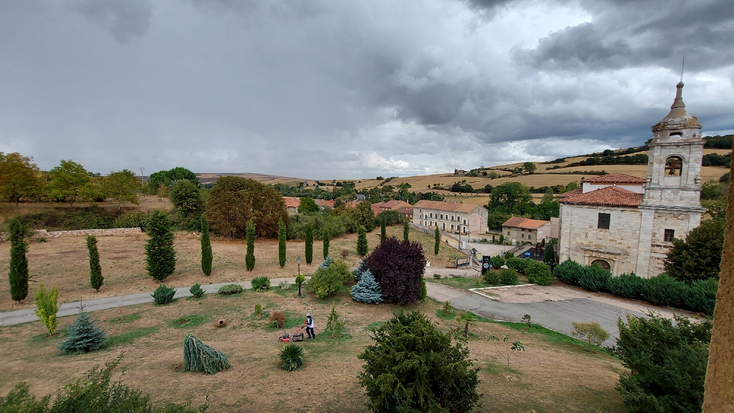 El Camino, Francia út, Villafranca Montes de Oca, Albergue San Antón Abad, kilátás