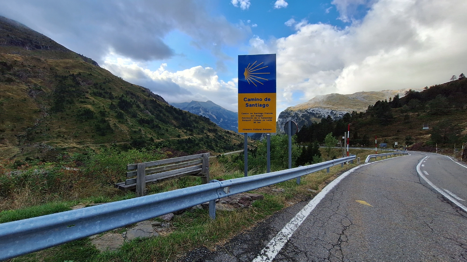 El Camino Aragonés, caminós útjelző tábla