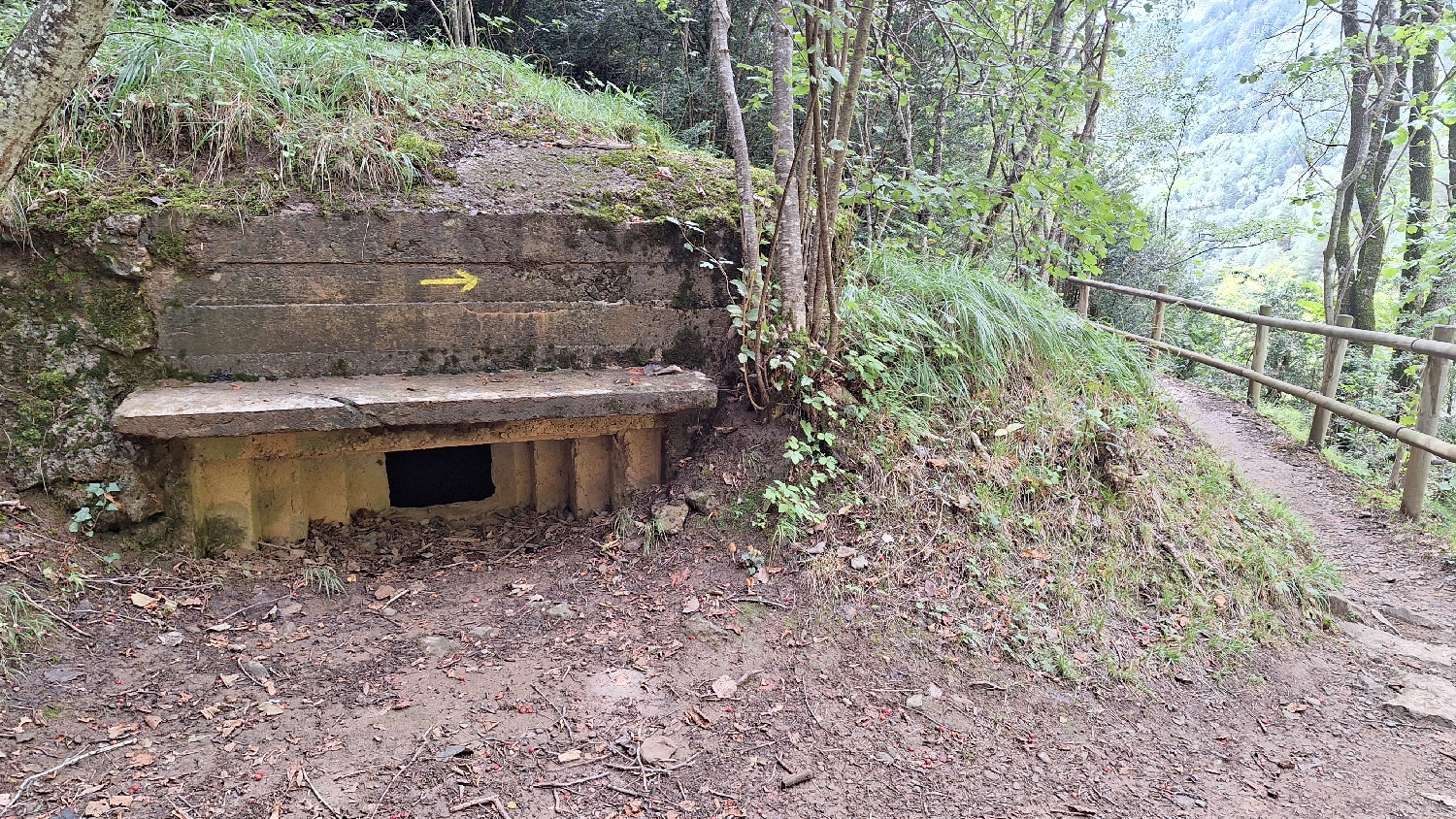El Camino Aragonés, a háborús bunker bejárata