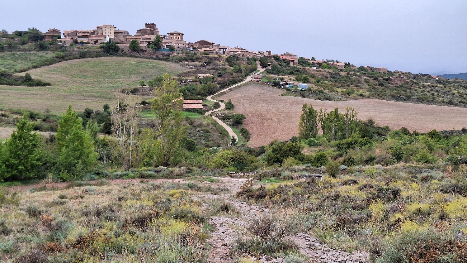 El Camino, Aragon út, meredek, köves gyalogút
