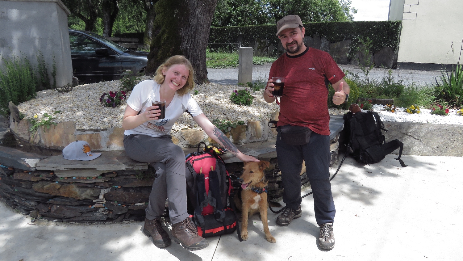El Camino Primitivo, egy német és egy spanyol zarándok, plusz egy kiskutya