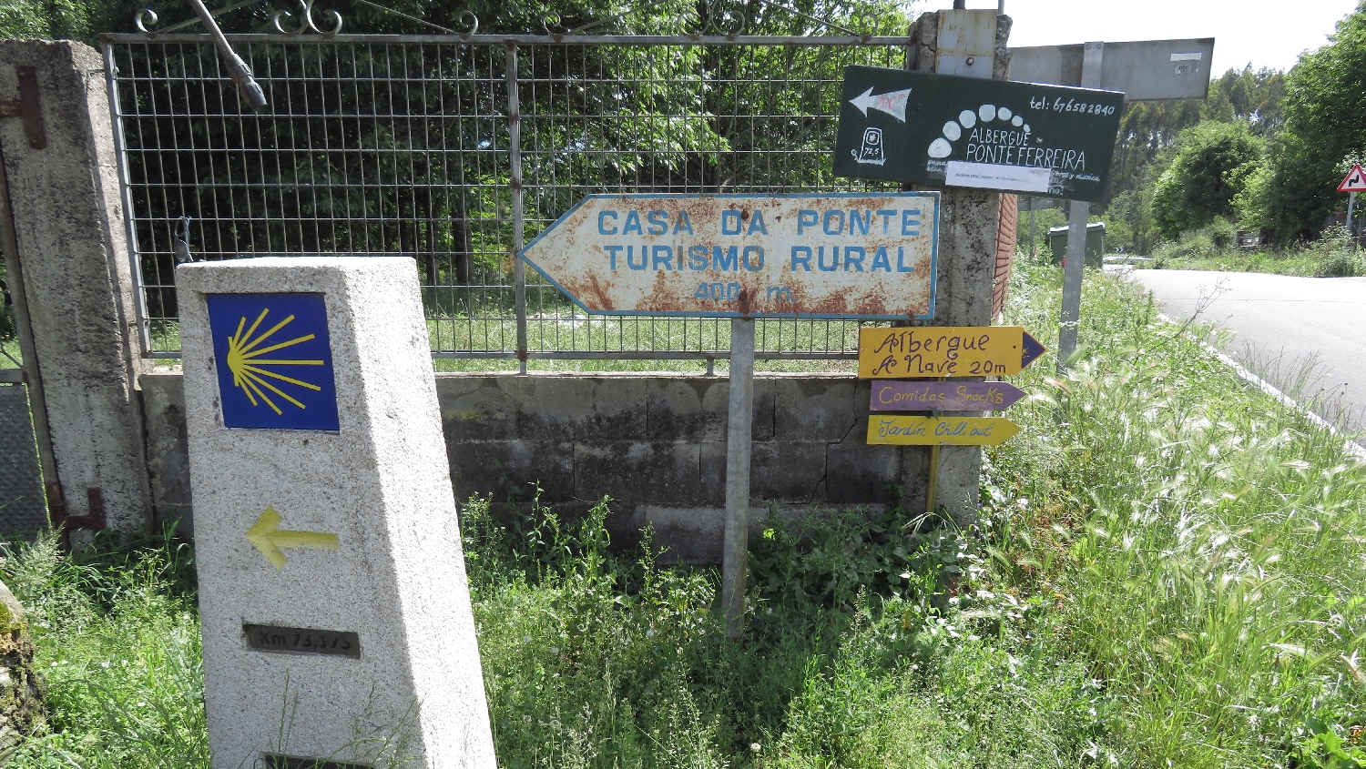 El Camino Primitivo, útjelző táblák