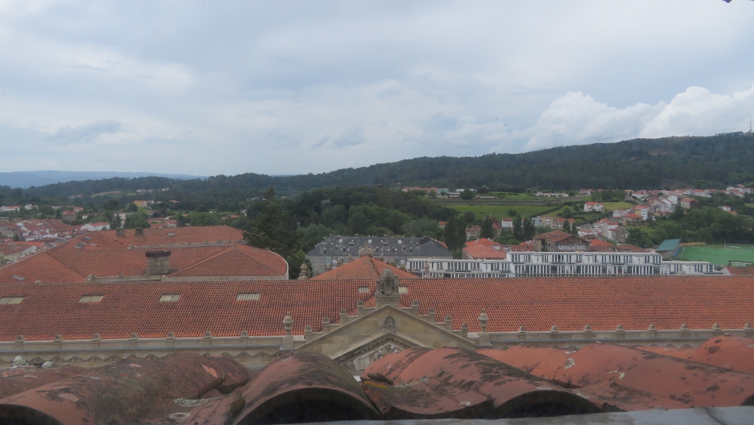 El Camino, Santiago de Compostela, kilátás a Seminario Mayor-béli szobánkból