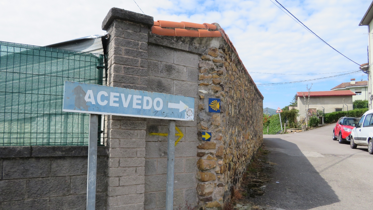 Camino Primitivo, Grado, jelzések a városból kifelé vezető úton