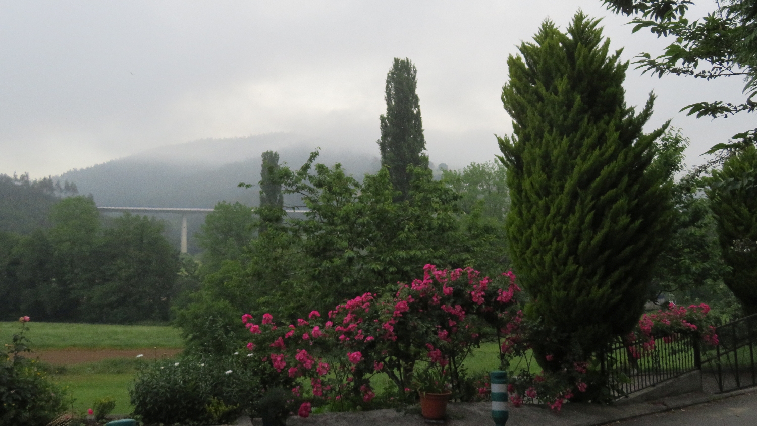 Camino Primitivo, reggeli ködös táj