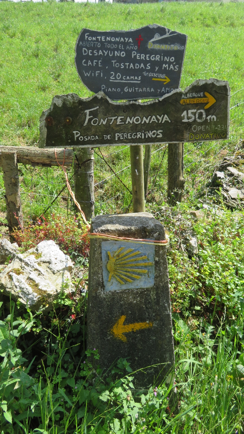 Camino Primitivo, útjelző kő