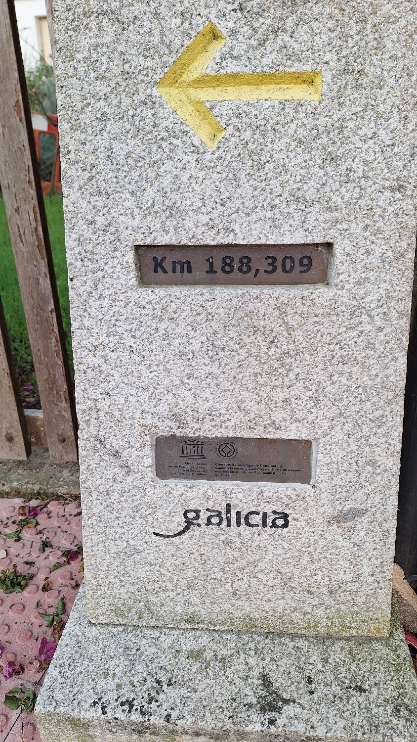 Camino del Norte, Ribadeo, útjelző kő