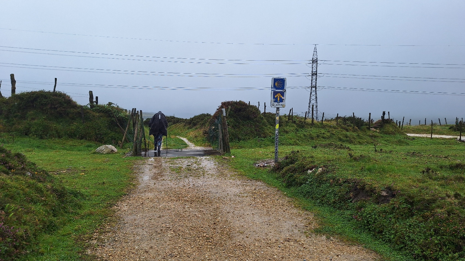 Camino del Norte, a hegycsúcs, az Alto de la Calzada da Cabana Vella