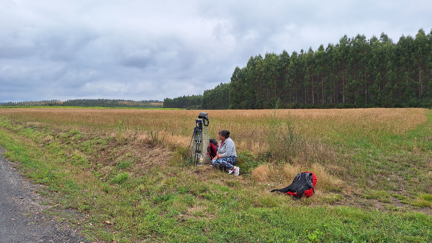 Camino del Norte, pihenő az országút mellett