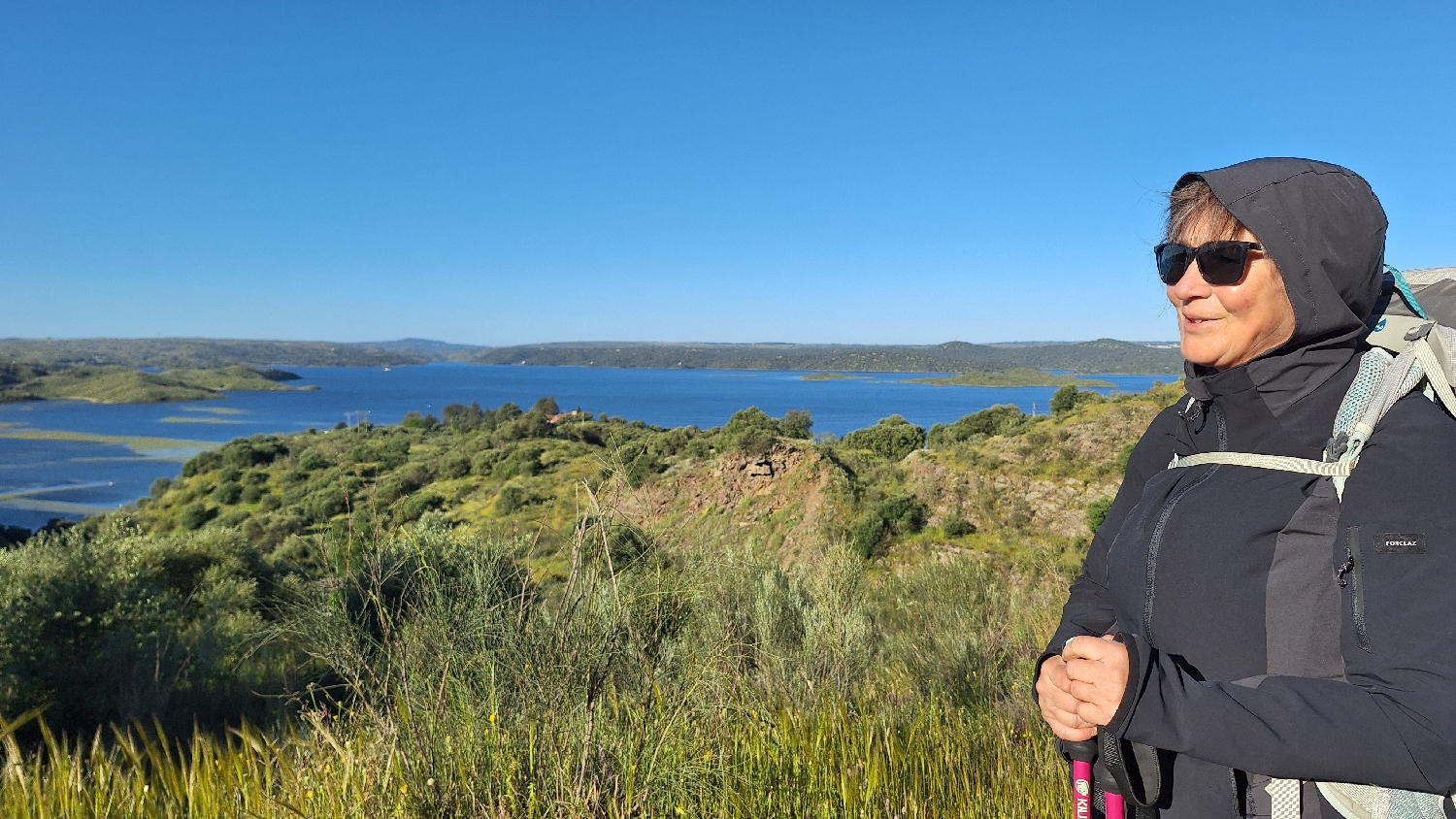 Vía de la Plata, az Embalse de Alcántara, vagyis a víztározó és Rózsa