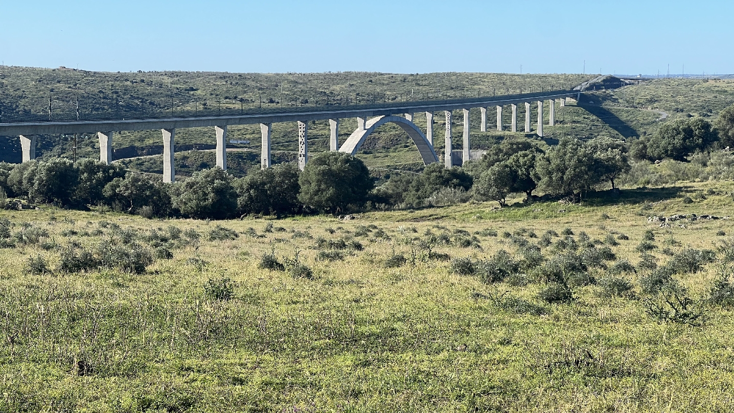 Vía de la Plata, az AVE gyorsvasút ezen a viadukton közlekedik