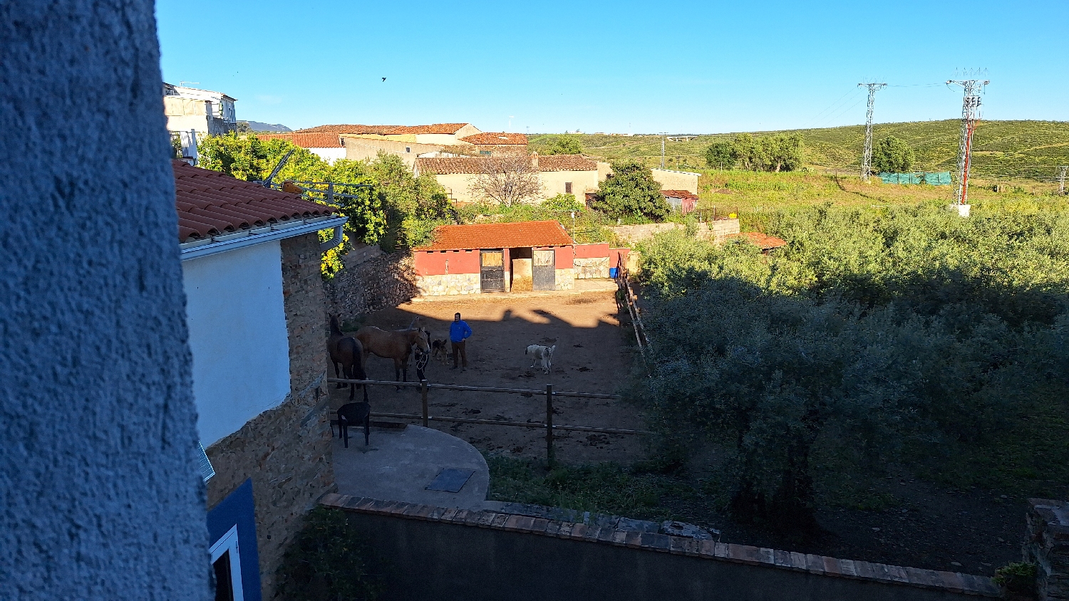 Vía de la Plata, Cañaveral, albergue, kilátás a hátsó udvarra