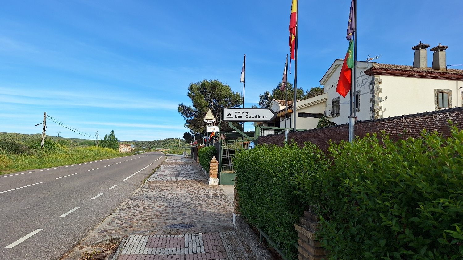 Vía de la Plata, Riolobos, a camping bejárata