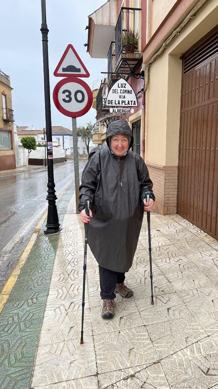 Vía de la Plata, Guillena, Andrea reggel elindul az alberguéből :-)