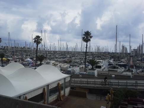 Yacht kikötő, Barcelona.