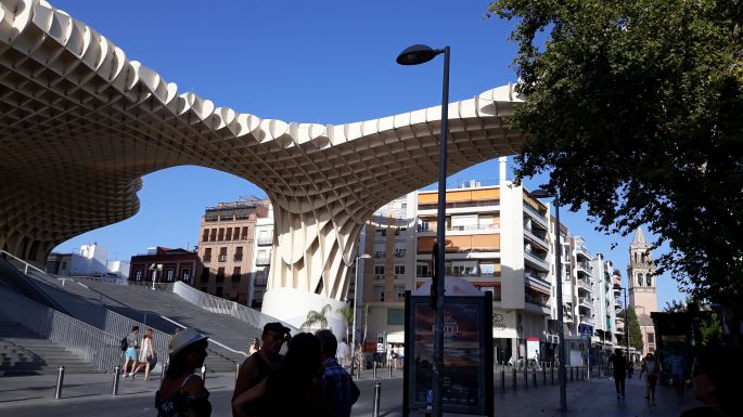 Andalúz körutazás, Sevilla, a Metropol Parasol kilátó vagyis a gomba