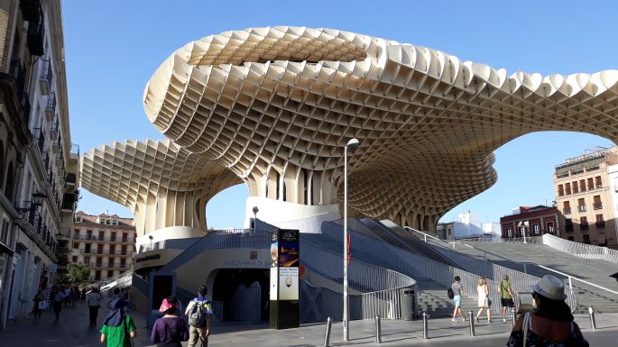 Andalúz körutazás, Sevilla, a Metropol Parasol kilátó vagyis a gomba