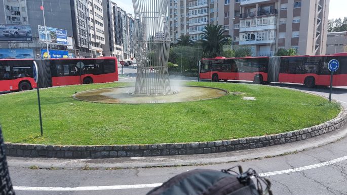 Camino Inglés - A Coruña, a buszról fotózva