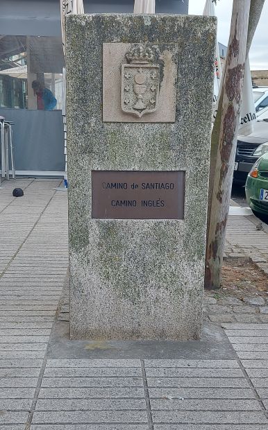Camino Inglés, Ferrol, a nulla km-t jelző kő