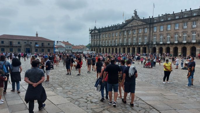 Camino Inglés, Angol út, Santiago de Compostela, a Praza do Obradorio