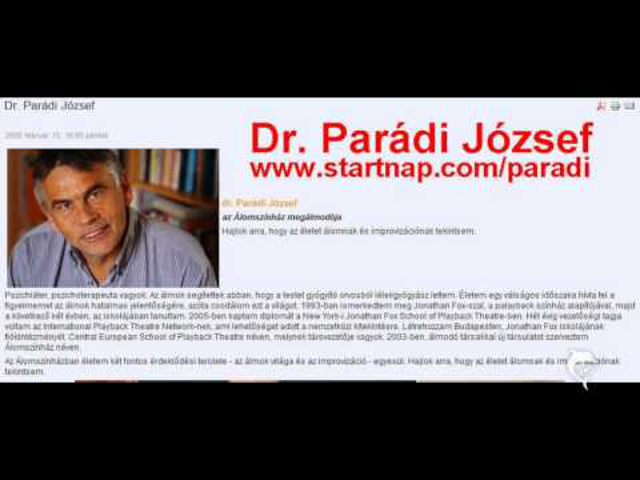 Mit kérdeznél Dr. Parádi Józseftől?