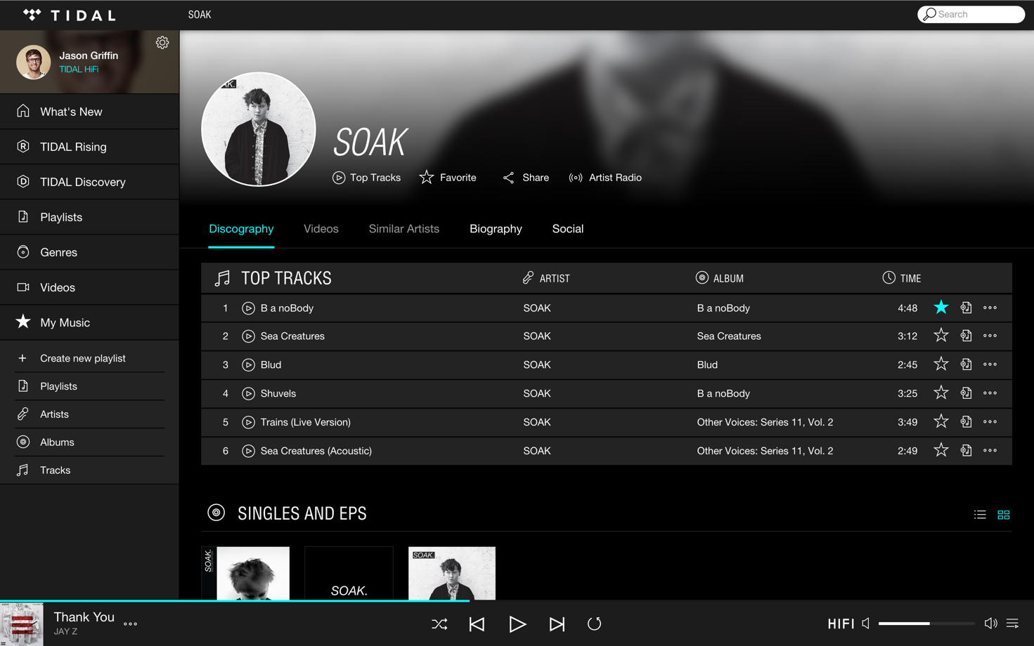 tidal web player