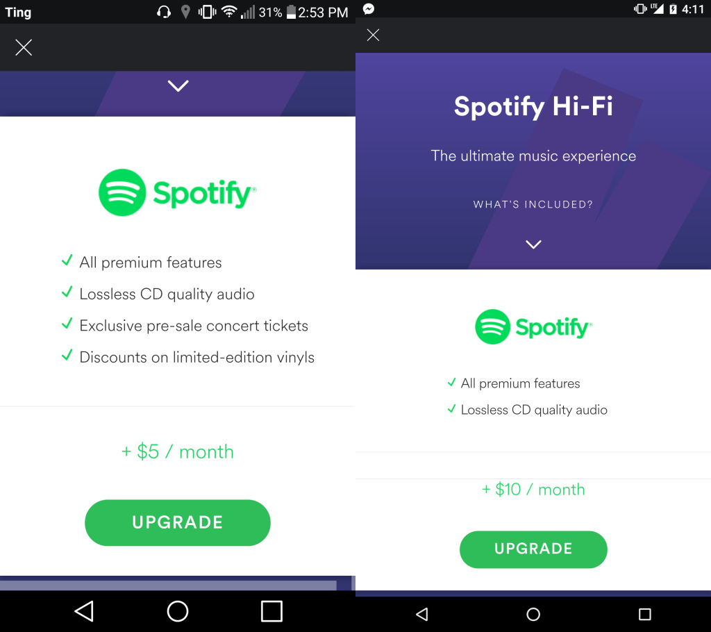 spotify hi res audio