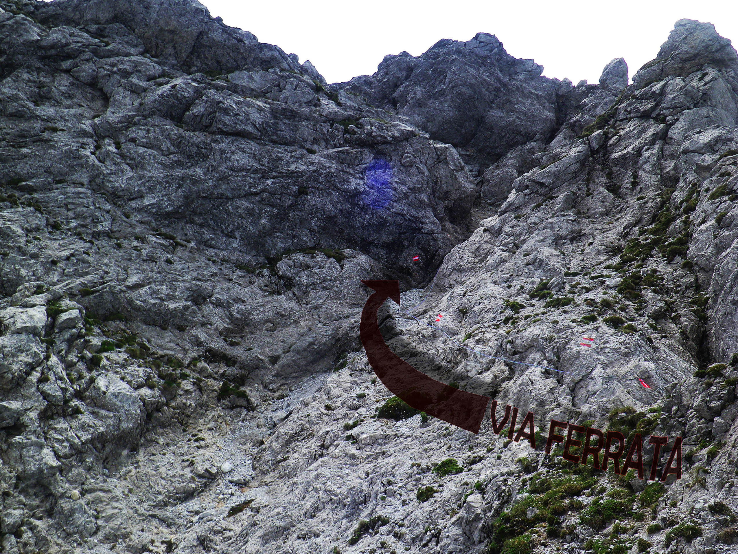 Via ferrata szakasz kezdete