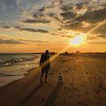 Lovely walk on the beach last night. I guess we can get used to the East Coast 