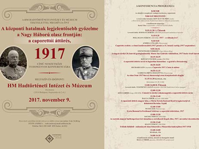 Caporetto, 1917 – tudományos konferencia