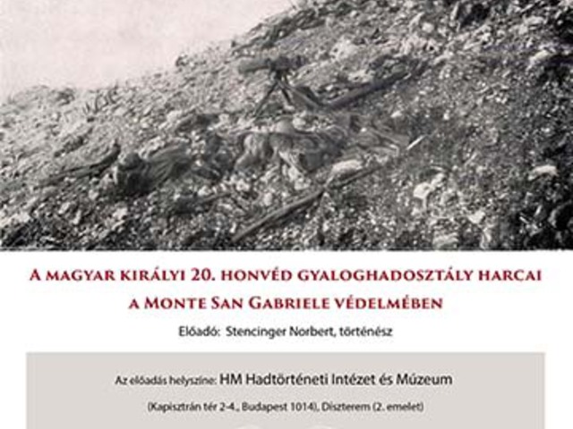 Előadás a Monte San Gabrielén folyt harcokról
