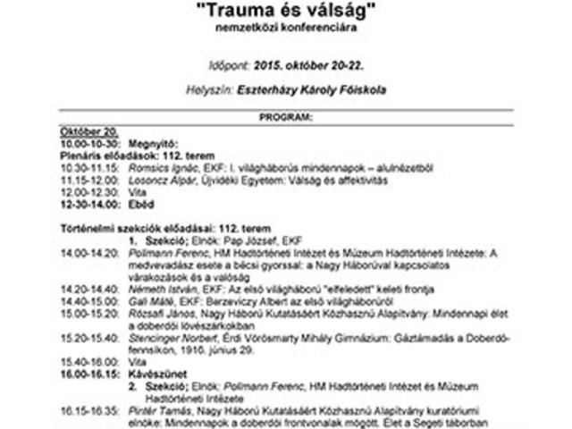 Trauma és válság