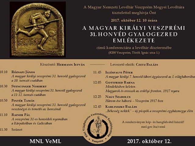 A m. kir. veszprémi 31. honvéd gyalogezred emlékezete