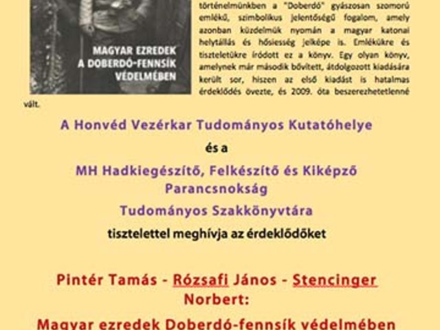 Könyvbemutató a Honvédelmi Minisztériumban