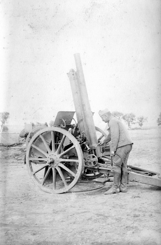 Repülőgép ellen működő ágyú Janowkán, 1916. június 20.