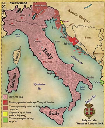 Az Olasz Királyság és a londoni szerződés