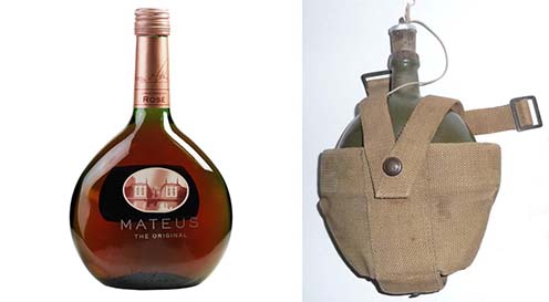 A Mateus rozé üvegének formáját az első világháborús portugál katonák kulacsáról mintázták