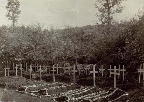 A Segetiben lévő osztrák–magyar katonai temető 1915-ben