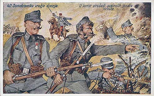 A m. kir. 42. honvéd hadosztály képeslapja