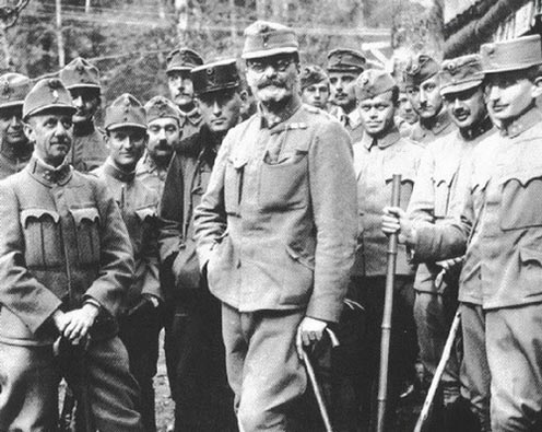 Gróf Tisza István honvédezredes az olasz fronton 1917-ben
