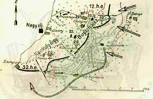 A 20. honvéd gyalogezred helyzete 1916. június 7-én