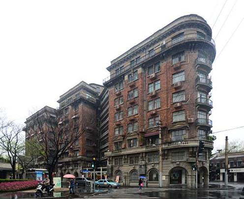 Az 1924-ben elkészült Normandie Apartments épülete Shanghajban