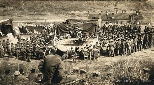 Japán katonák részére rendezett színi előadás, Krasznaja-Rjecska, 1919–1920