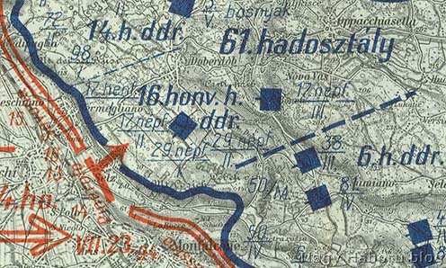 Harctéri helyzet a Doberdó Karszt-fennsíkon a 2.-ik Isonzó csata kezdetén