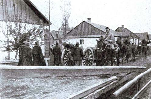 Osztrák-magyar tüzérség az északi harctéren