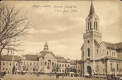 Nagybecskerek, Ferenc József tér a XX. század elején korabeli képeslapon