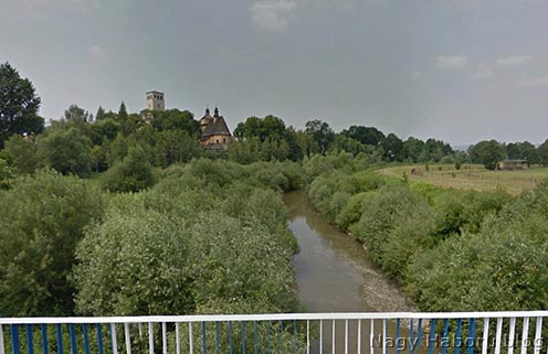 A Wisłok-folyó napjainkban Haczów falunál
